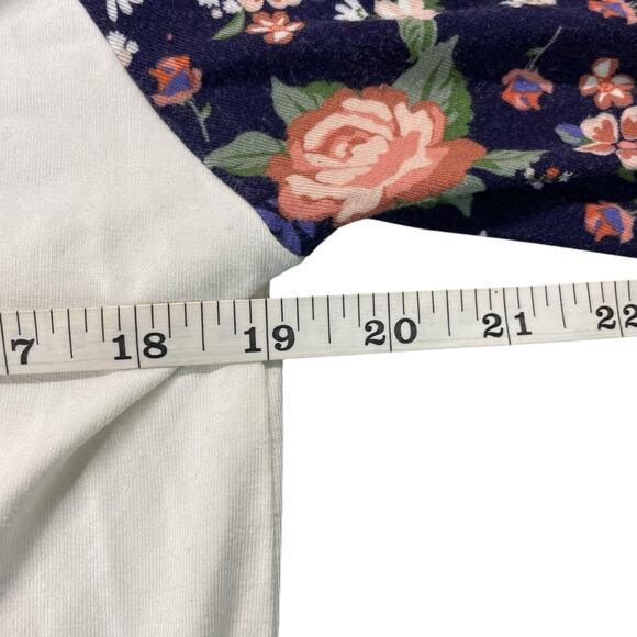 Matilda Jane Raglan Shirt Women Sz L Moments with you Out Of The Park Tee Floral - Picture 12 of 13